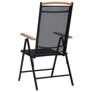 vidaXL Folding Garden Chairs Aluminium