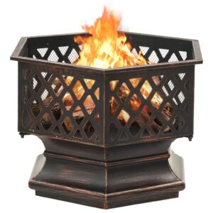 vidaXL Rustic Fire Pit w/ Poker