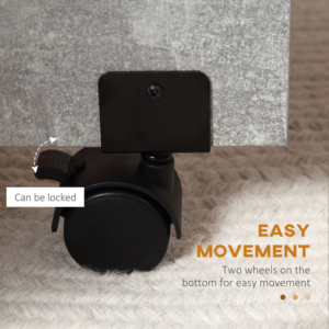 Homcom Rolling Drop Leaf Dining Table