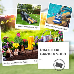 Outsunny 7 x 4ft Storage Shed Grey