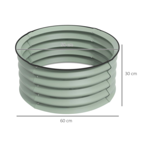 Outsunny 2 Metal Planter Boxes Green