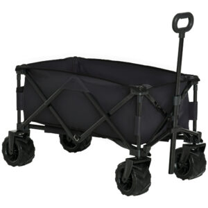 Outsunny Pull Along Garden Trolley