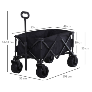 Outsunny Pull Along Garden Trolley