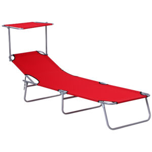 Outsunny Sun Lounger w/ Sunshade