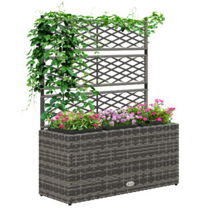 Outsunny PE Rattan Planter Box