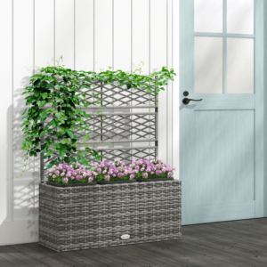 Outsunny PE Rattan Planter Box