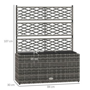 Outsunny PE Rattan Planter Box