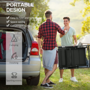 Outsunny 2pc Outdoor Folding Chairs Black