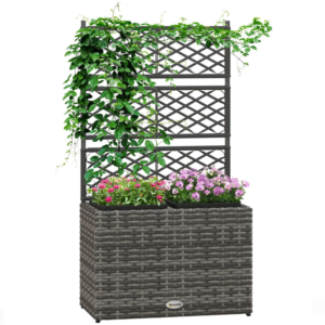 Outsunny PE Rattan Planter Box