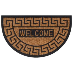 vidaXL Door Mat Half Round 45x75cm
