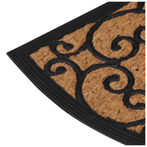 vidaXL Door Mat Half Round 45x75cm