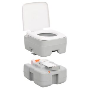 vidaXL Portable Camping Toilet 15+10 L HDPE