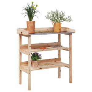 vidaXL Plant Table w/ Shelves