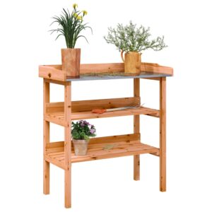 vidaXL Plant Table w/ Shelves