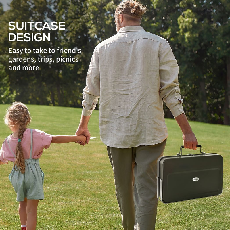 Outsunny Portable BBQ Grill Black Outsunny Portable BBQ Grill Black