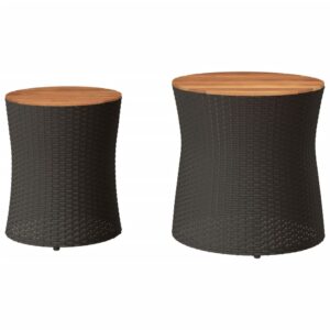 vidaXL 2pc Garden Side Tables