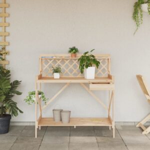 vidaXL Potting Bench w/ Trellis