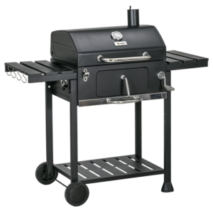 Outsunny Charcoal BBQ Grill w/ Shelves