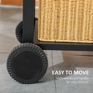 Outsunny Charcoal BBQ Grill w/ Shelves