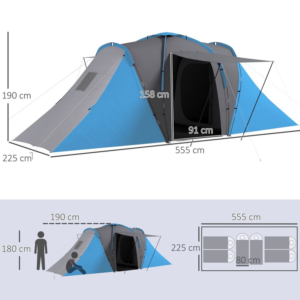 Outsunny 4-6 Man Camping Tent Outsunny 4-6 Man Camping Tent