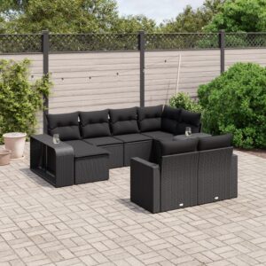 vidaXL 10pc Garden Rattan Sofa Set