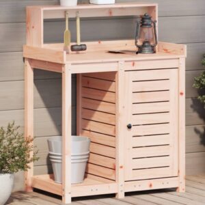 vidaXL Potting Table w/ Shelves