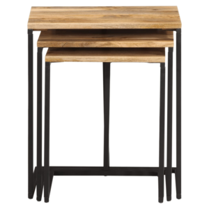 vidaXL 3pc Nesting Tables Acacia Wood