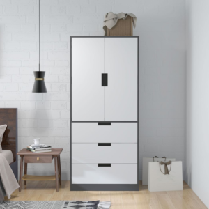 Homcom 2 Door Wardrobe Grey
