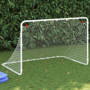 vidaXL Football Goal White Steel
