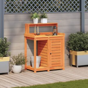 vidaXL Potting Table w/ Shelves