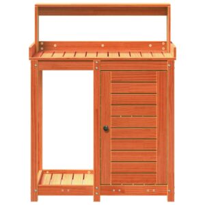 vidaXL Potting Table w/ Shelves