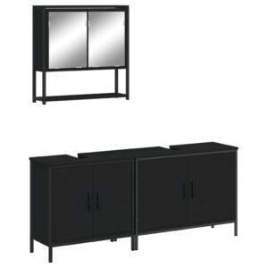 vidaXL 3pc Bathroom Furniture Set