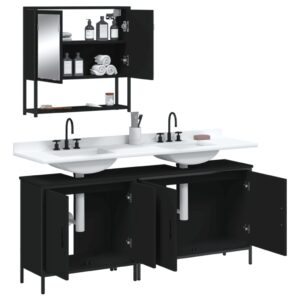 vidaXL 3pc Bathroom Furniture Set