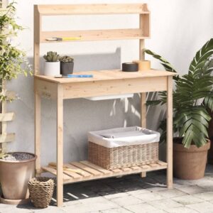 vidaXL Potting Table with Sink