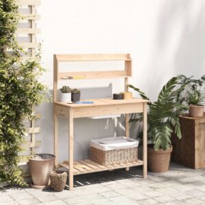vidaXL Potting Table with Sink