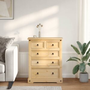 vidaXL Chest of Drawers Solid Pine Wood