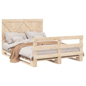 vidaXL Bed Frame With Headboard 140x200cm