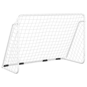 vidaXL Football Goal w/ Net White