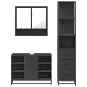 vidaXL 3pc Bathroom Furniture Set