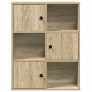 vidaXL Bookcase Sonoma Oak 60x24x76.5cm