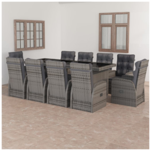 vidaXL 11pc Garden Dining Set