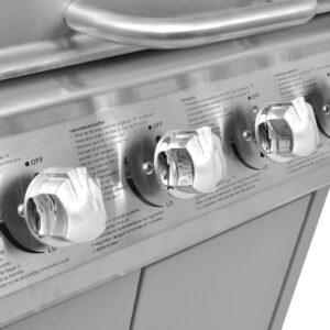 vidaXL Gas Barbecue Grill Silver