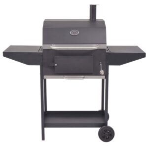 vidaXL BBQ Charcoal Smoker Black
