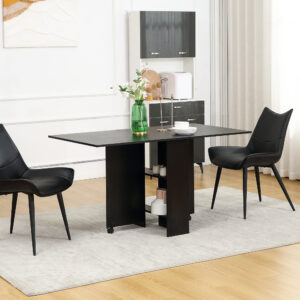 Homcom Rolling Drop Leaf Dining Table