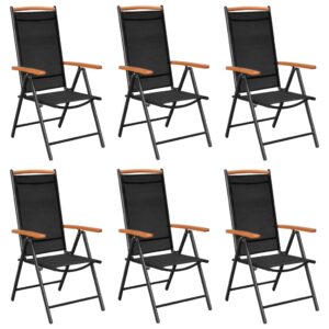 vidaXL Folding Garden Chairs Aluminium
