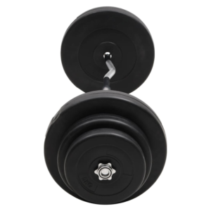 vidaXL Curl Barbell w/ Plates 60kg