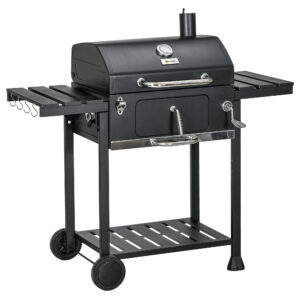 Outsunny Charcoal BBQ Grill w/ Shelves