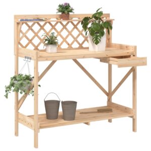 vidaXL Potting Bench w/ Trellis