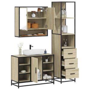 vidaXL 3pc Bathroom Furniture Set