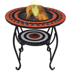 vidaXL Mosaic Fire Pit Table 68cm